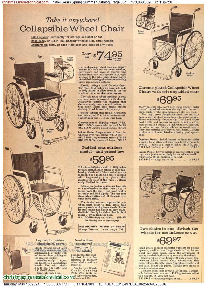 1964 Sears Spring Summer Catalog, Page 861