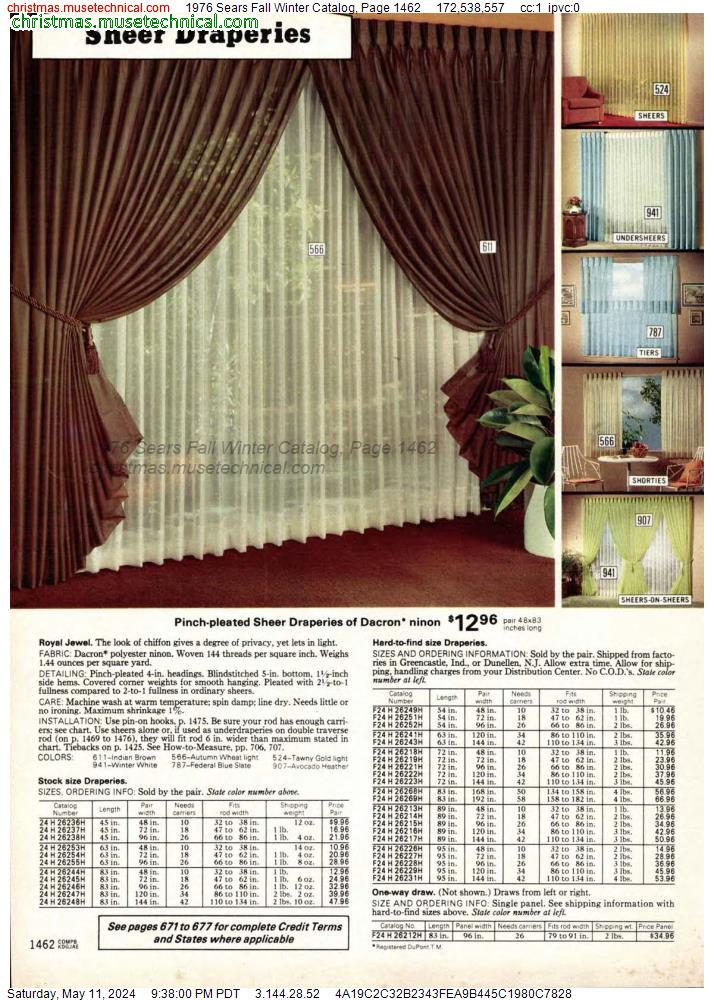 1976 Sears Fall Winter Catalog, Page 1462