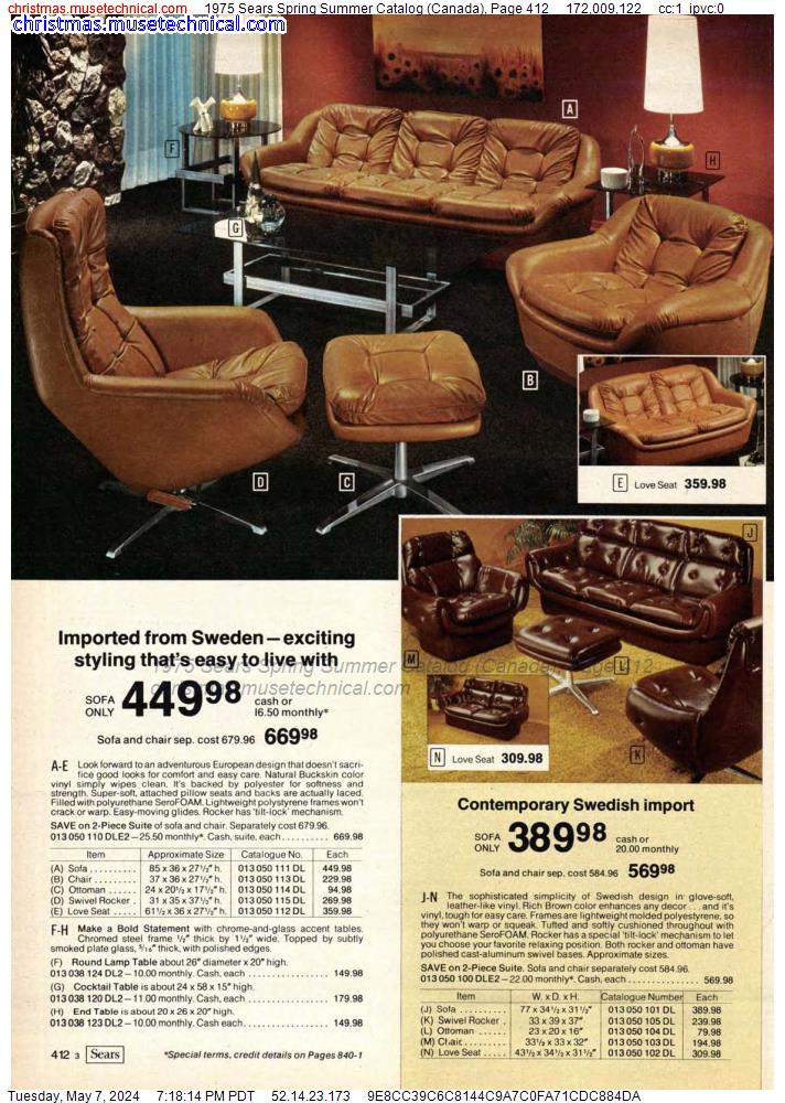 1975 Sears Spring Summer Catalog (Canada), Page 412