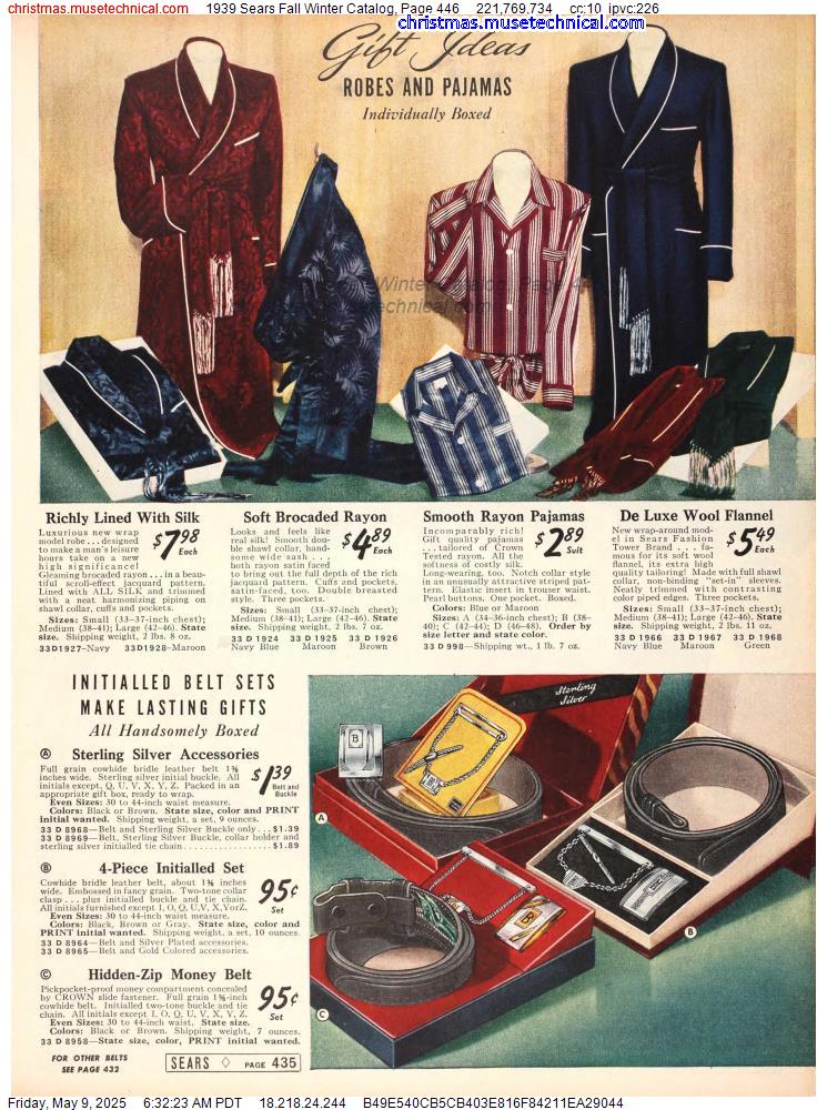 1939 Sears Fall Winter Catalog, Page 446