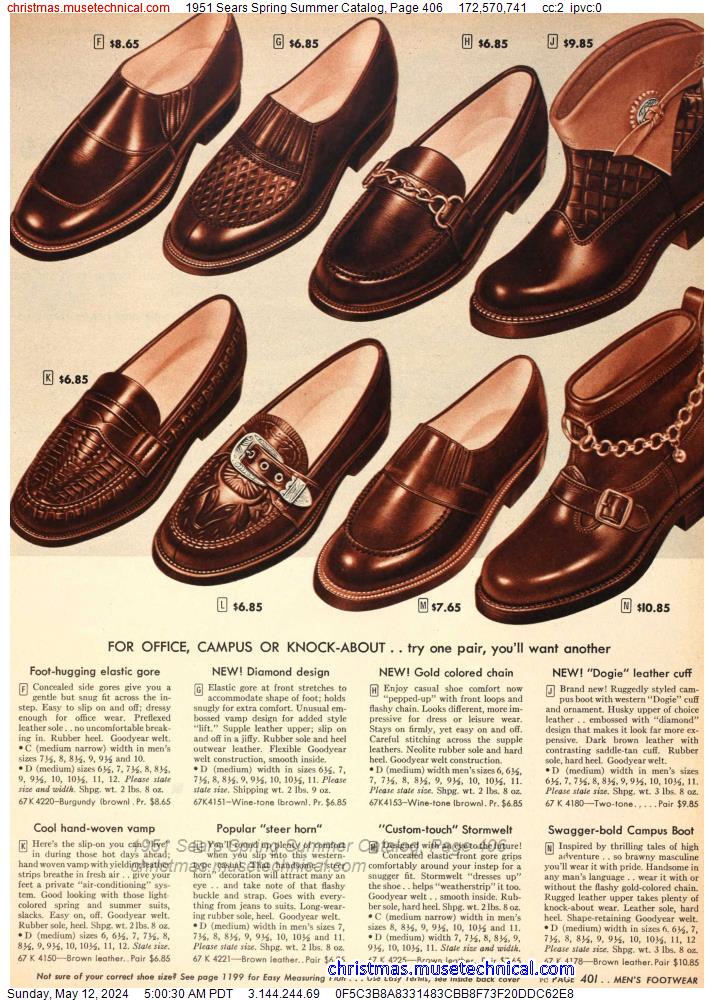 1951 Sears Spring Summer Catalog, Page 406