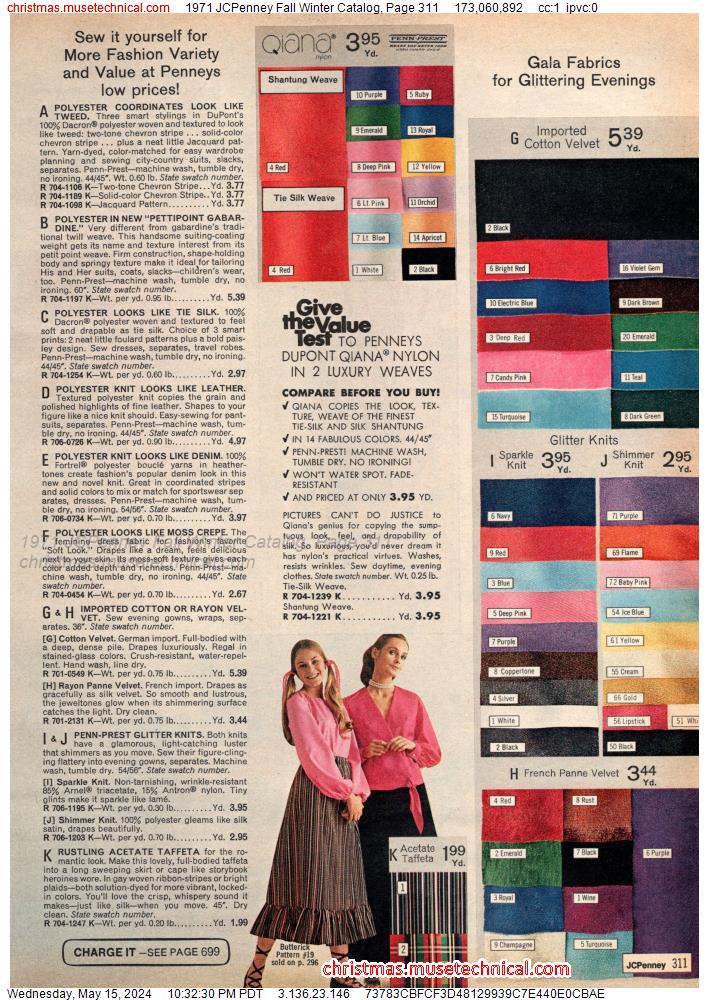 1971 JCPenney Fall Winter Catalog, Page 311
