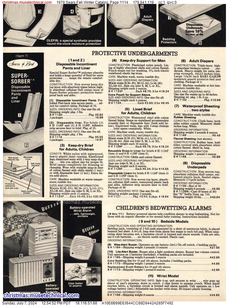 1978 Sears Fall Winter Catalog, Page 1114