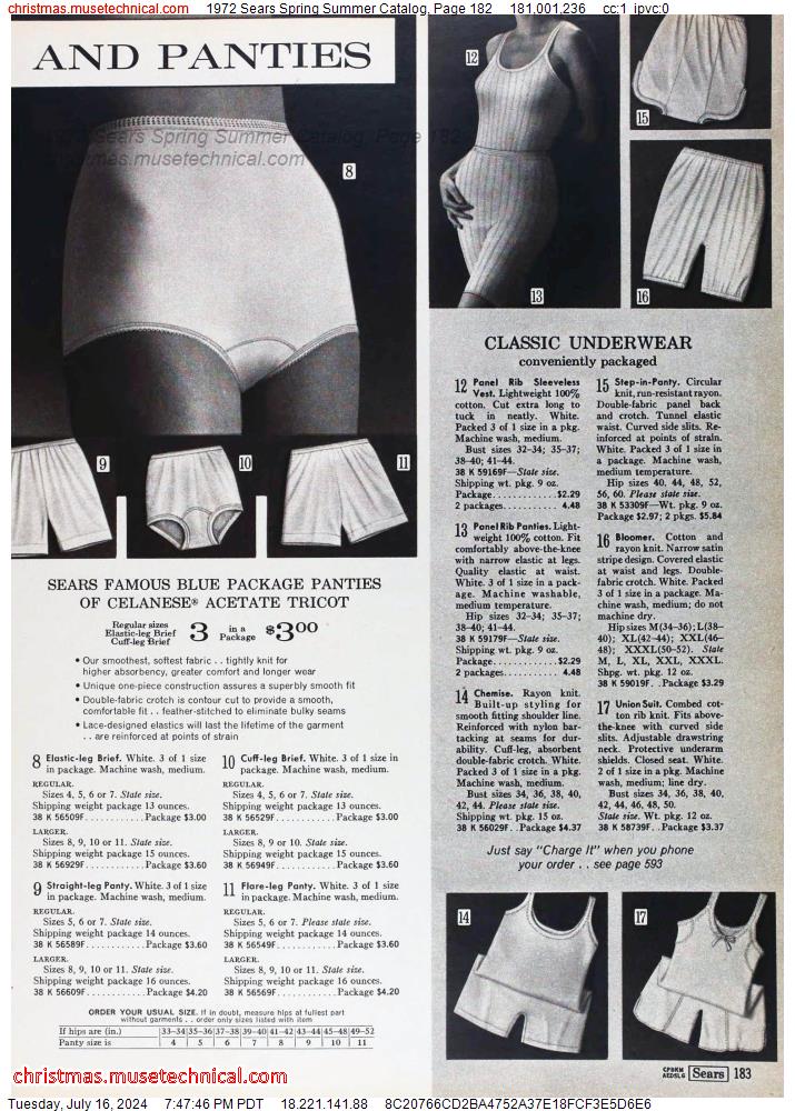 1972 Sears Spring Summer Catalog, Page 182