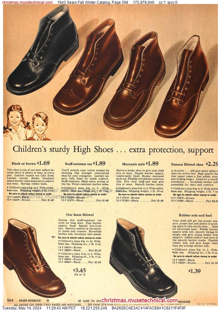 1943 Sears Fall Winter Catalog, Page 398