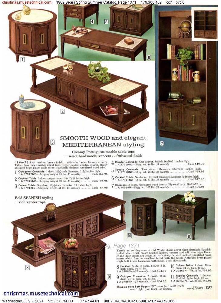 1969 Sears Spring Summer Catalog, Page 1371