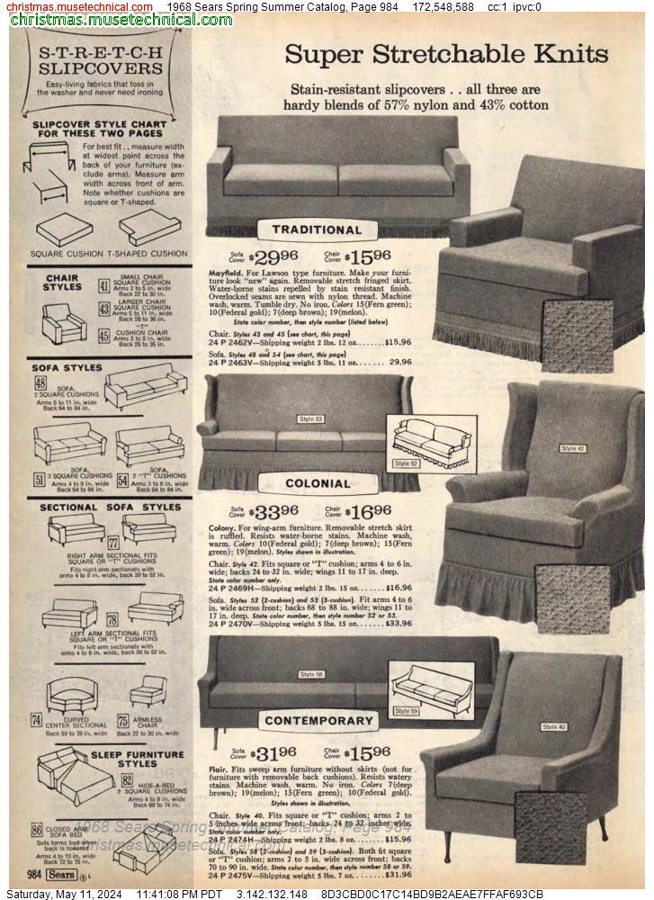 1968 Sears Spring Summer Catalog, Page 984