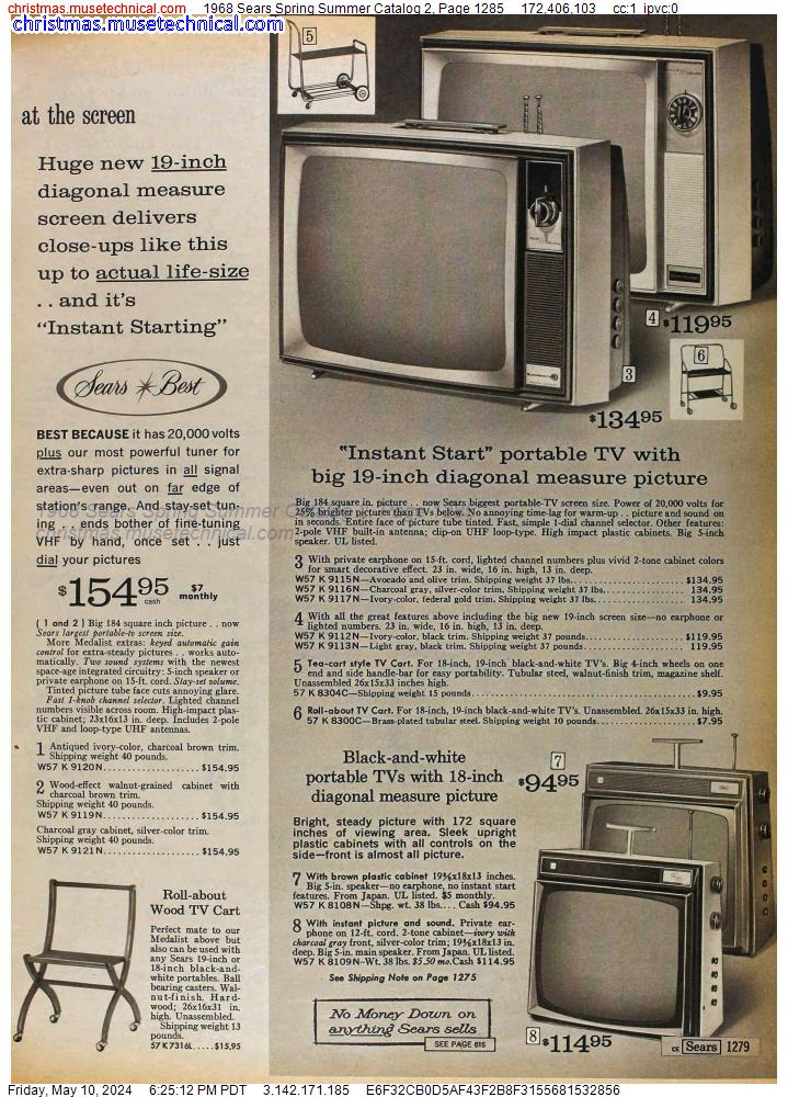 1968 Sears Spring Summer Catalog 2, Page 1285