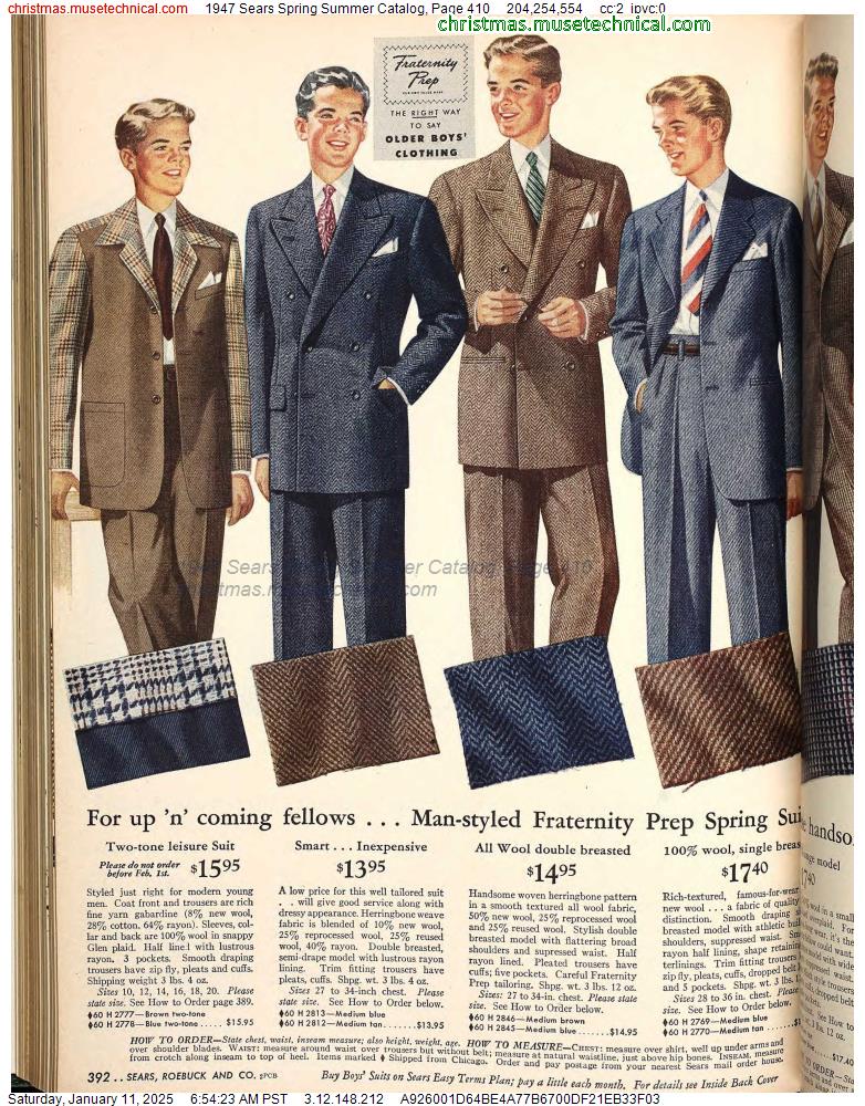 1947 Sears Spring Summer Catalog, Page 410