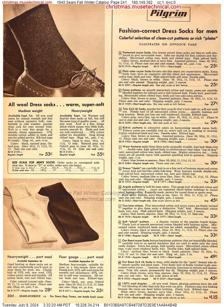 1945 Sears Fall Winter Catalog, Page 241