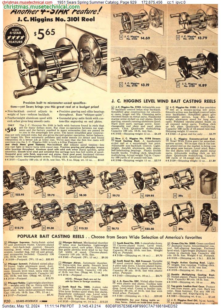 1951 Sears Spring Summer Catalog, Page 929