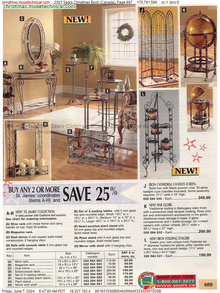 2001 Sears Christmas Book (Canada), Page 697