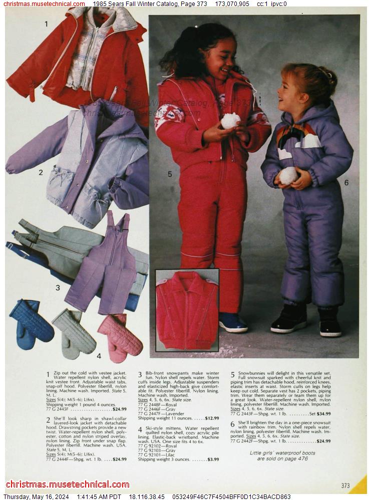 1985 Sears Fall Winter Catalog, Page 373