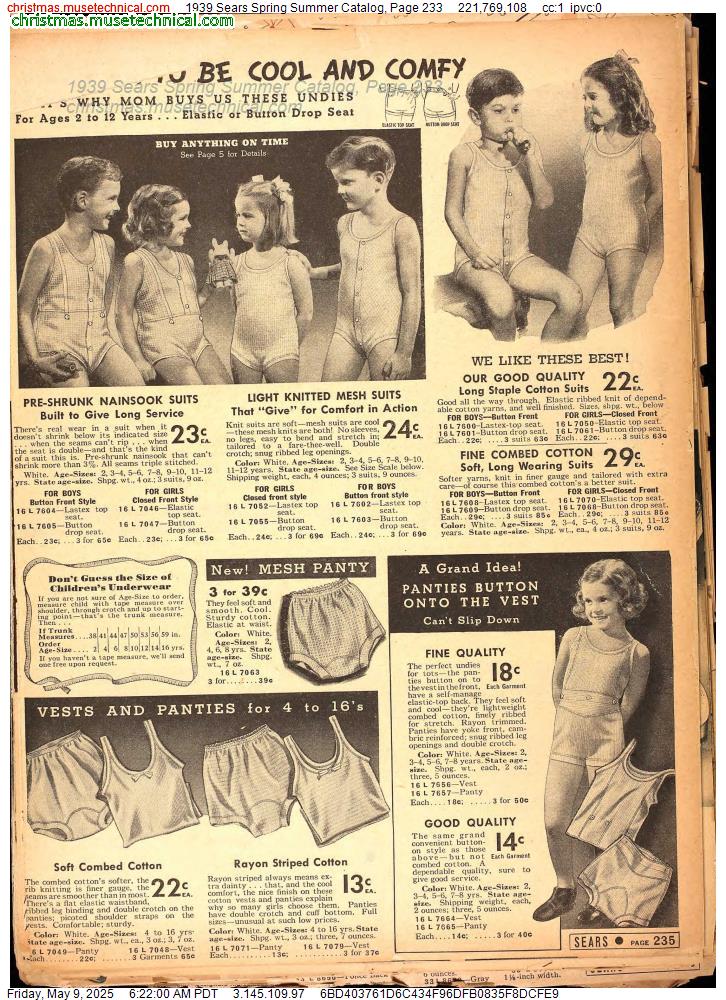 1939 Sears Spring Summer Catalog, Page 233