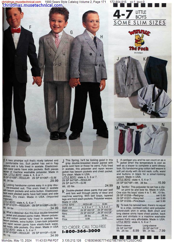 1990 Sears Style Catalog Volume 2, Page 171