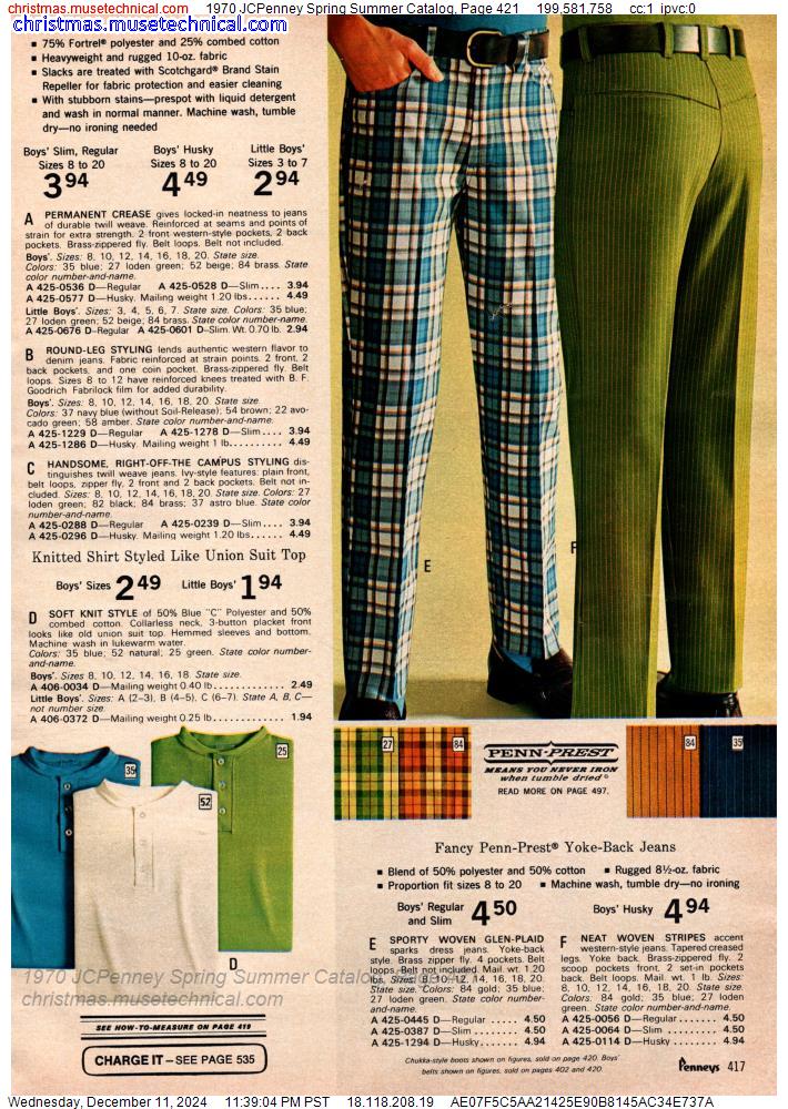 1970 JCPenney Spring Summer Catalog, Page 421