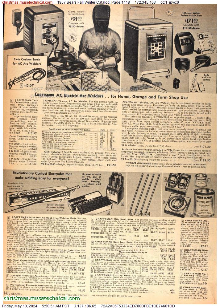 1957 Sears Fall Winter Catalog, Page 1418