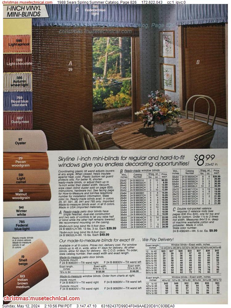 1988 Sears Spring Summer Catalog, Page 826