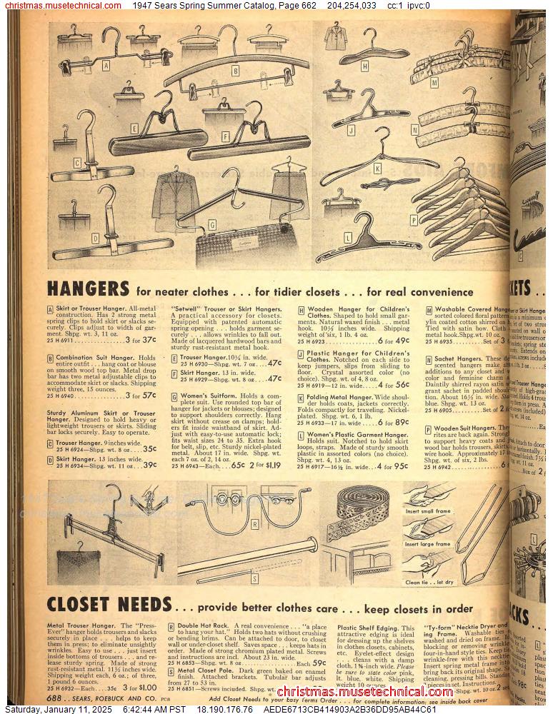 1947 Sears Spring Summer Catalog, Page 662