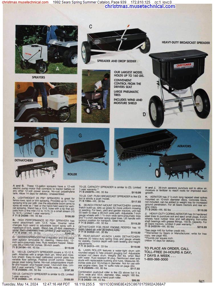 1992 Sears Spring Summer Catalog, Page 939