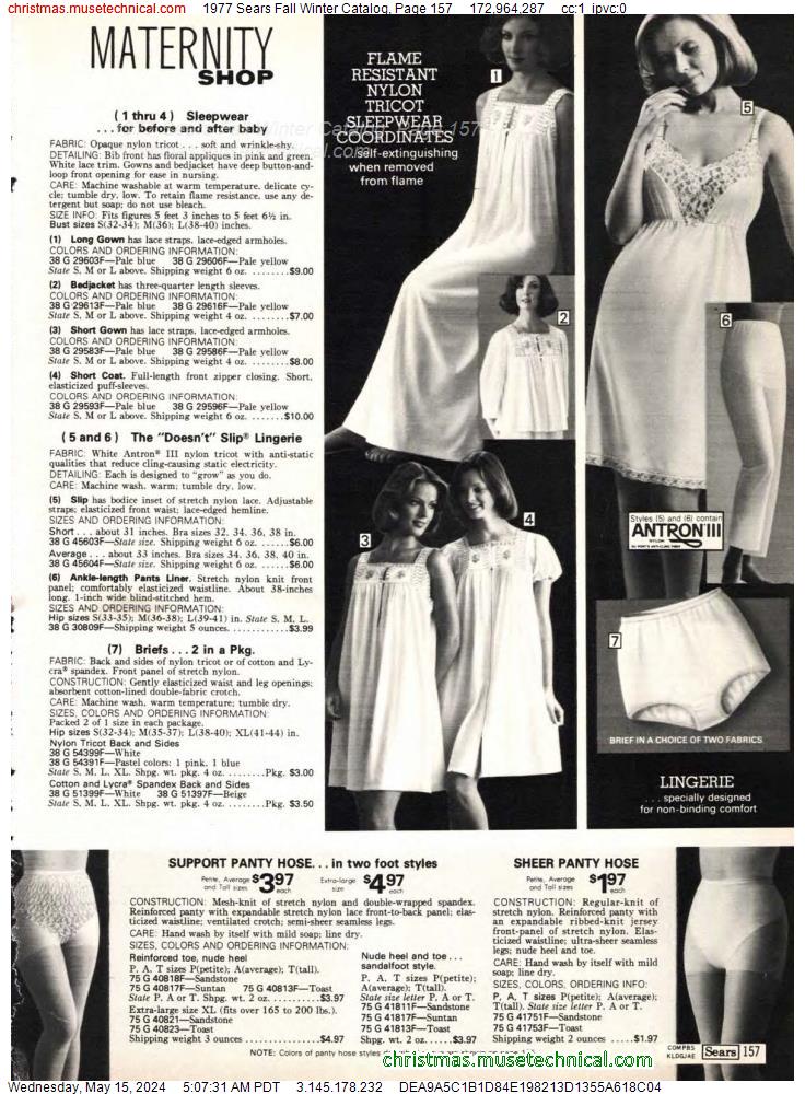 1977 Sears Fall Winter Catalog, Page 157