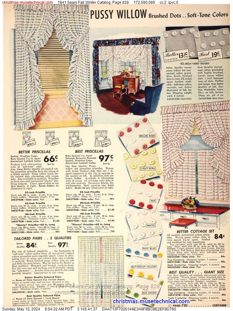 1941 Sears Fall Winter Catalog, Page 828