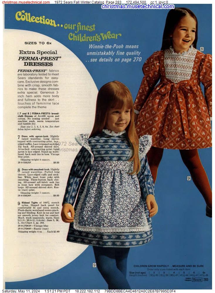 1972 Sears Fall Winter Catalog, Page 283