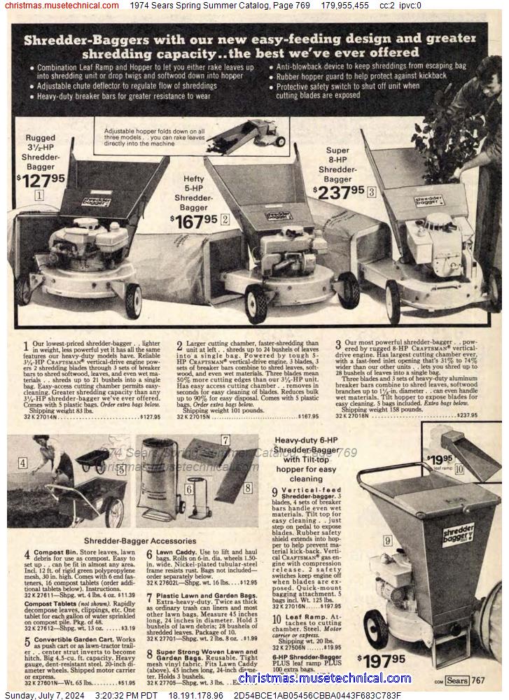 1974 Sears Spring Summer Catalog, Page 769