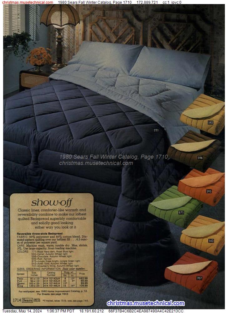 1980 Sears Fall Winter Catalog, Page 1710