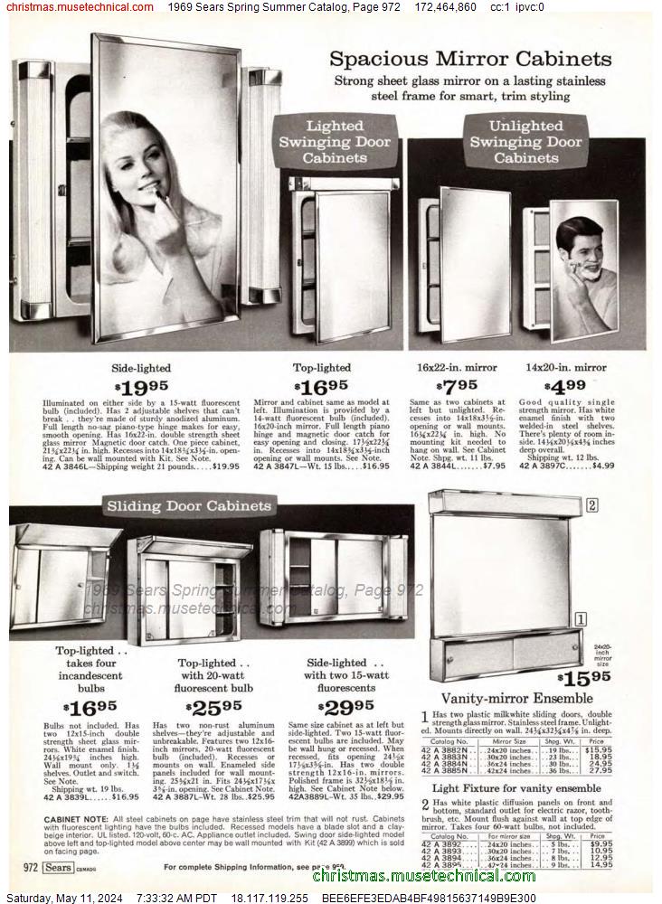 1969 Sears Spring Summer Catalog, Page 972