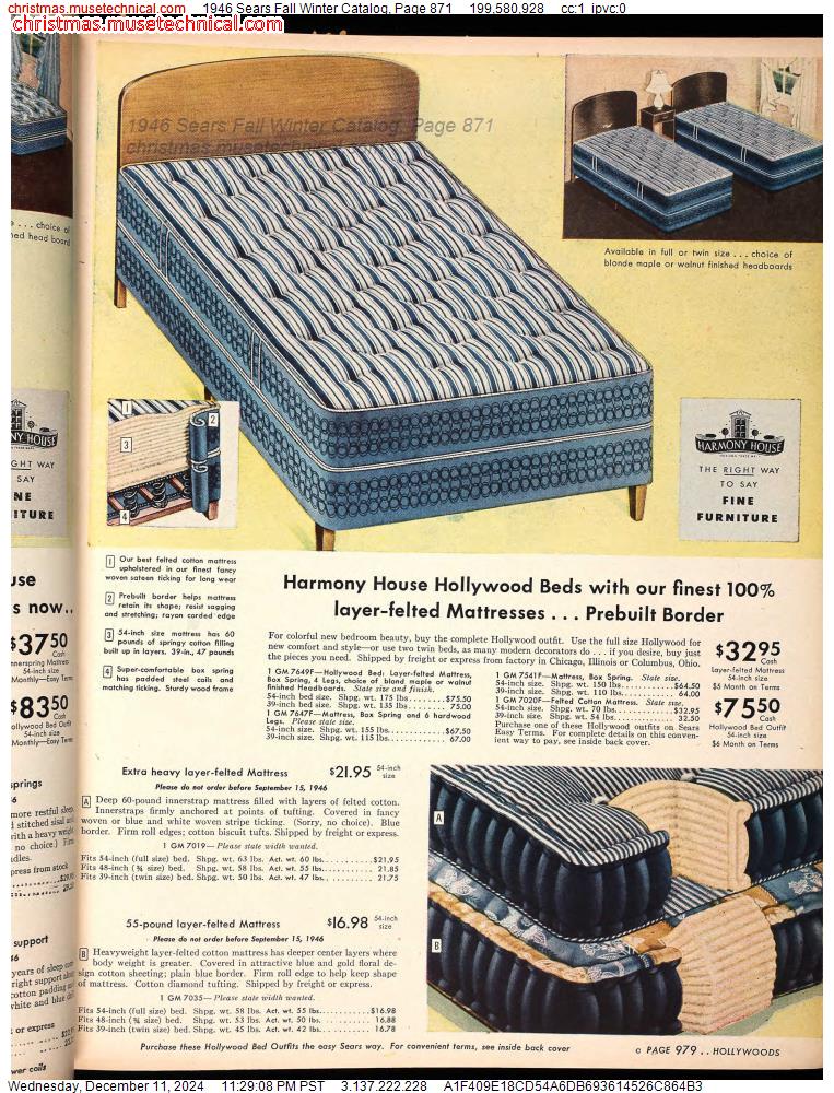 1946 Sears Fall Winter Catalog, Page 871