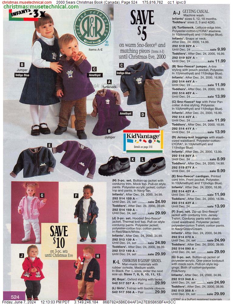 2000 Sears Christmas Book (Canada), Page 524