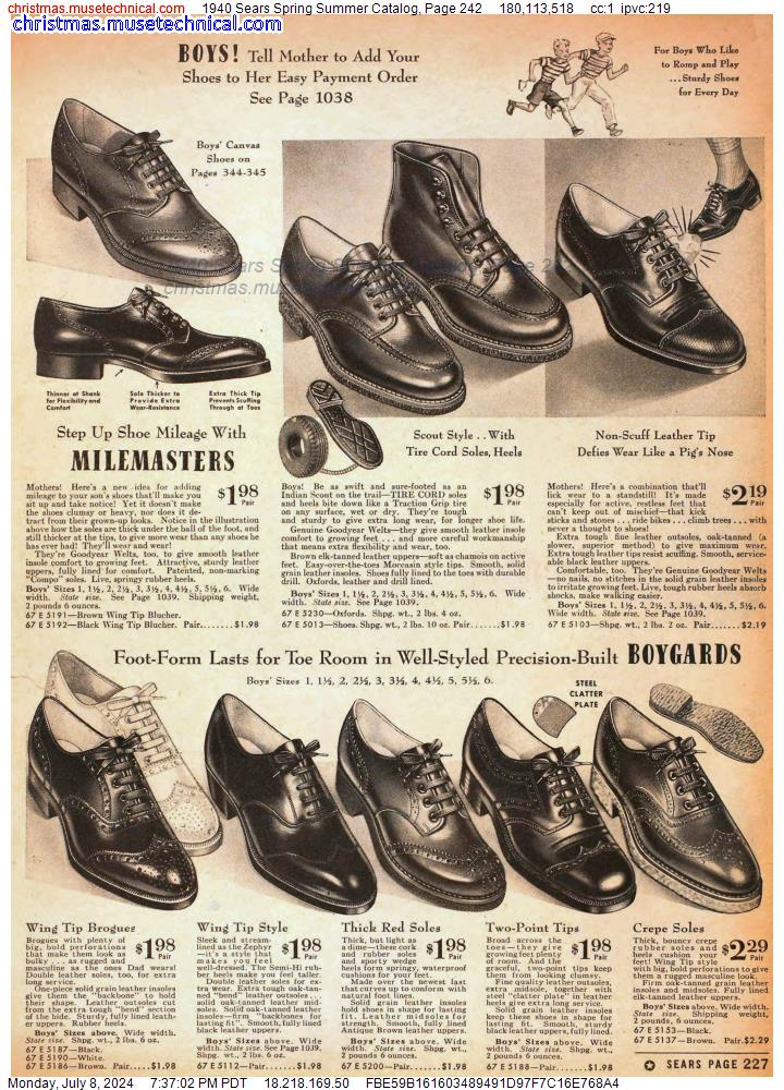 1940 Sears Spring Summer Catalog, Page 242