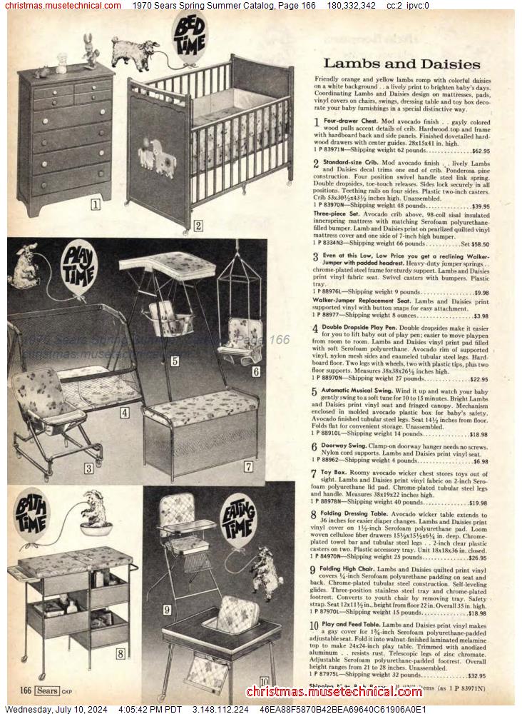1970 Sears Spring Summer Catalog, Page 166