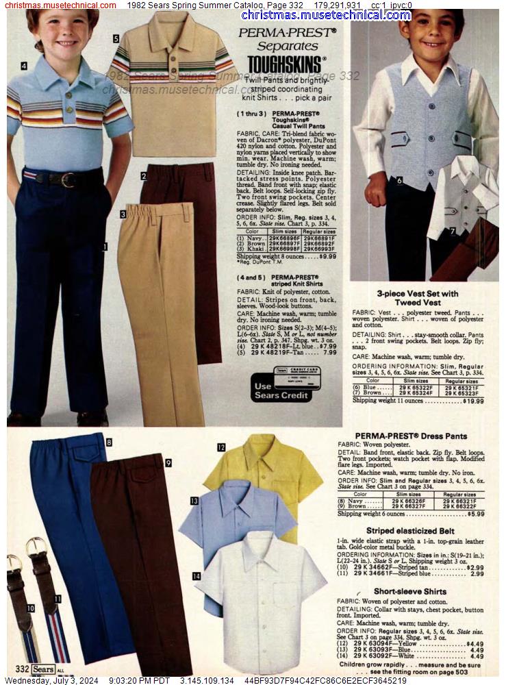 1982 Sears Spring Summer Catalog, Page 332