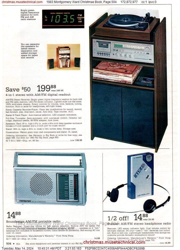 1983 Montgomery Ward Christmas Book, Page 504