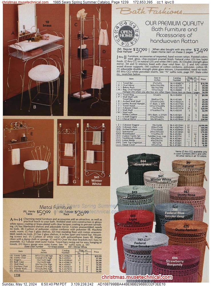 1985 Sears Spring Summer Catalog, Page 1239