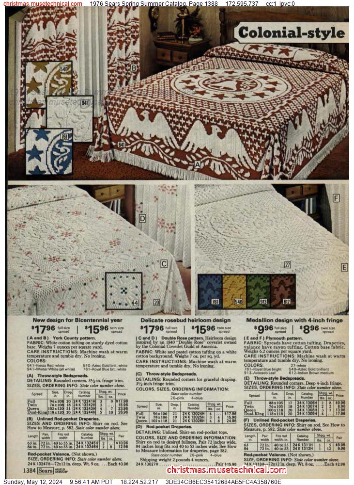 1976 Sears Spring Summer Catalog, Page 1388