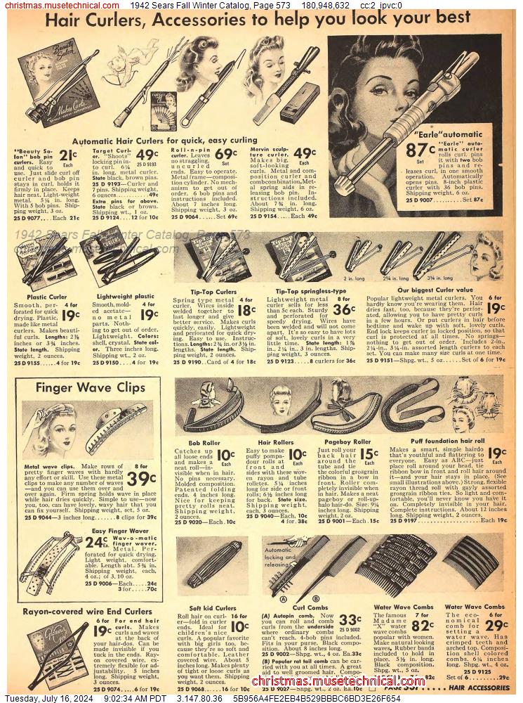 1942 Sears Fall Winter Catalog, Page 573