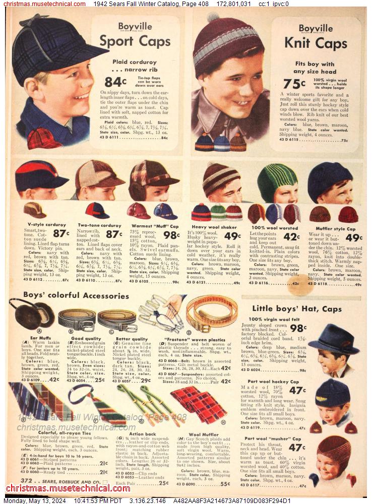 1942 Sears Fall Winter Catalog, Page 408