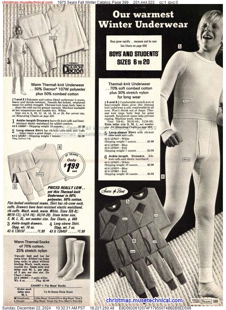 1975 Sears Fall Winter Catalog, Page 399