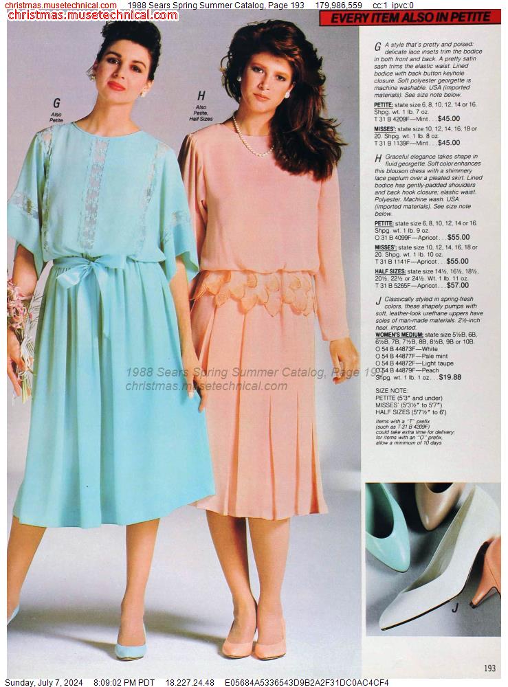 1988 Sears Spring Summer Catalog, Page 193