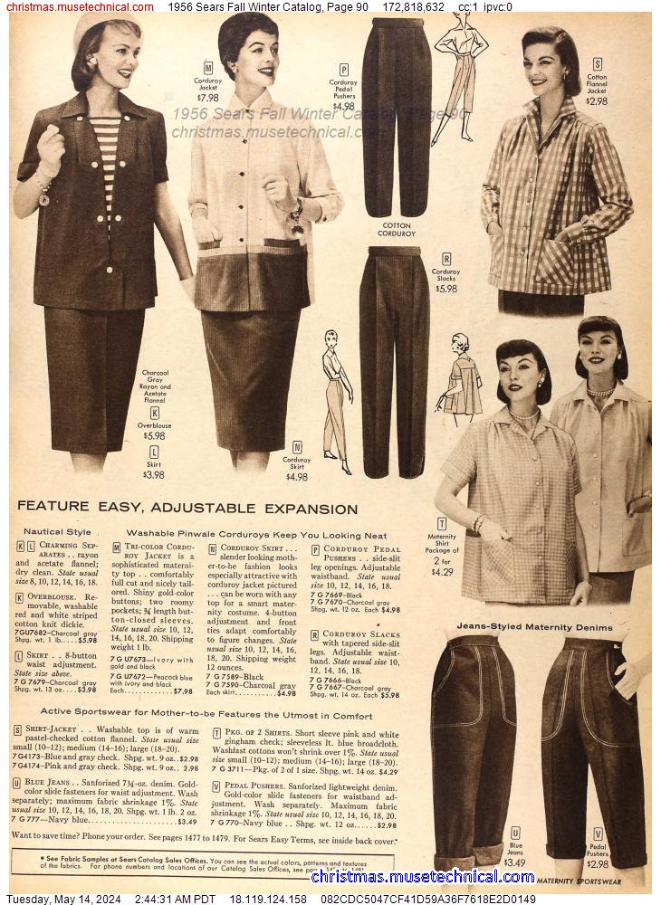 1956 Sears Fall Winter Catalog, Page 90