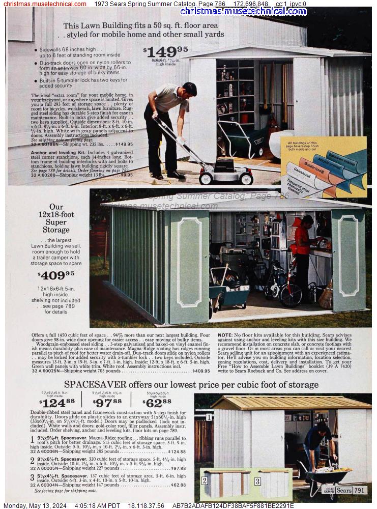 1973 Sears Spring Summer Catalog, Page 786