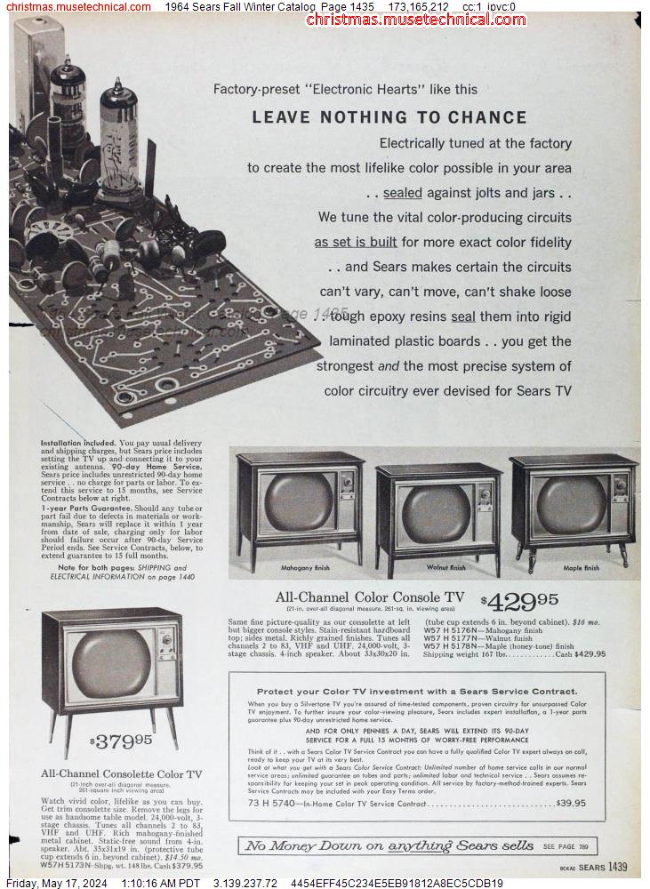 1964 Sears Fall Winter Catalog, Page 1435