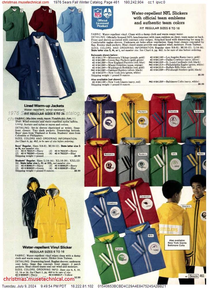 1976 Sears Fall Winter Catalog, Page 461