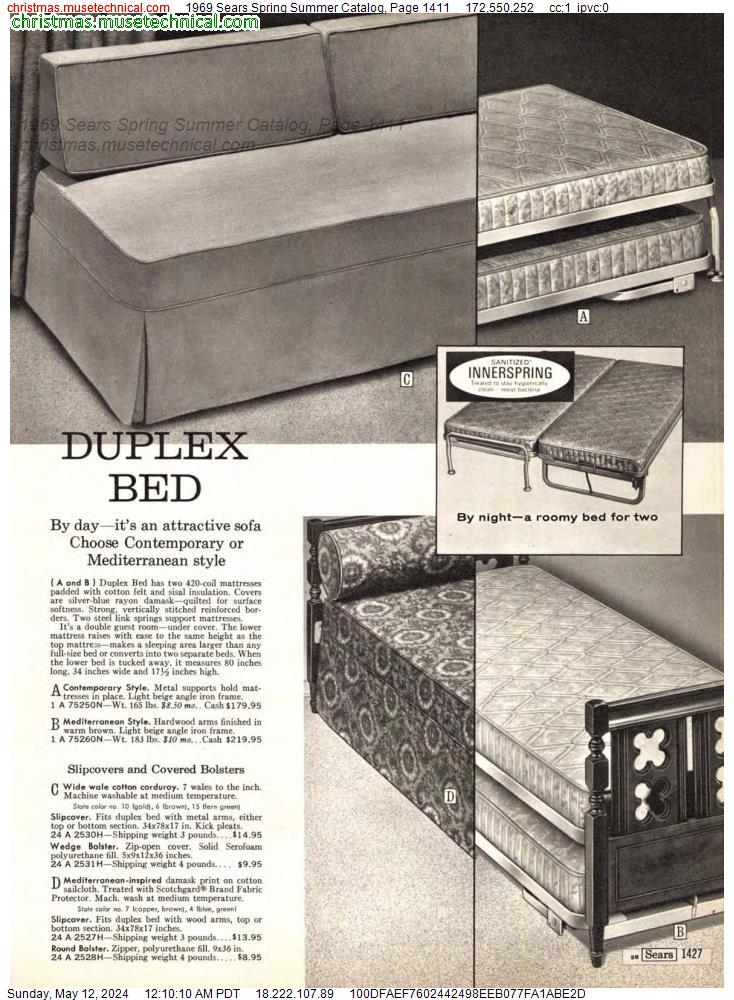 1969 Sears Spring Summer Catalog, Page 1411