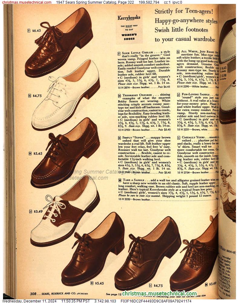 1947 Sears Spring Summer Catalog, Page 322