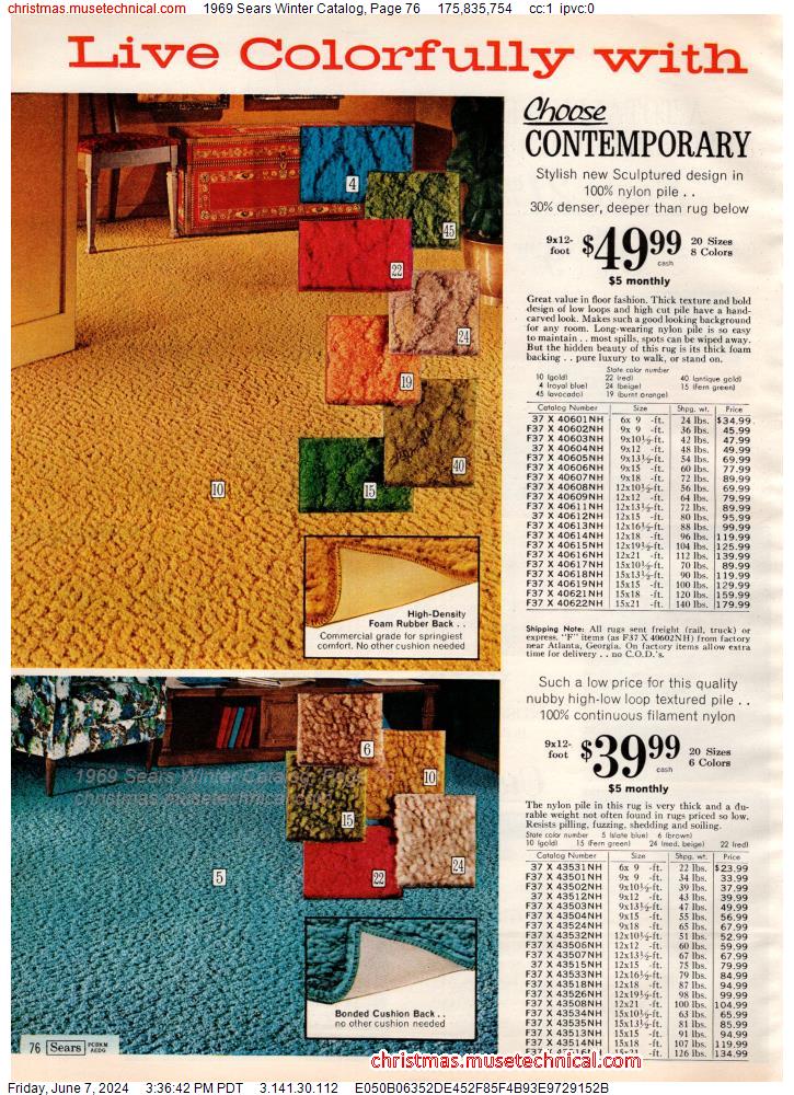 1969 Sears Winter Catalog, Page 76