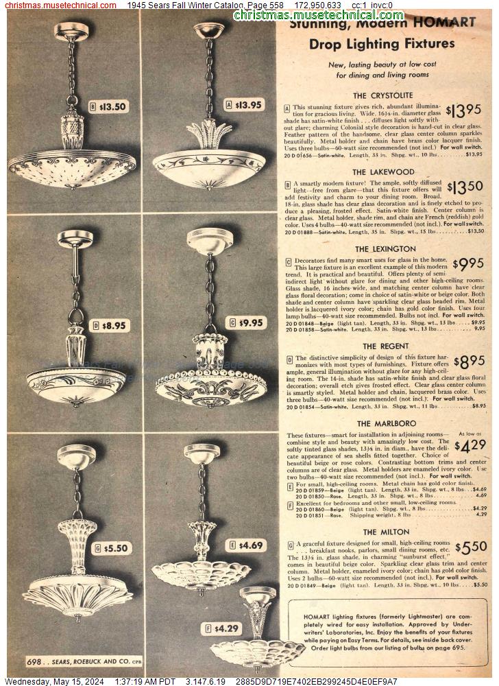 1945 Sears Fall Winter Catalog, Page 558